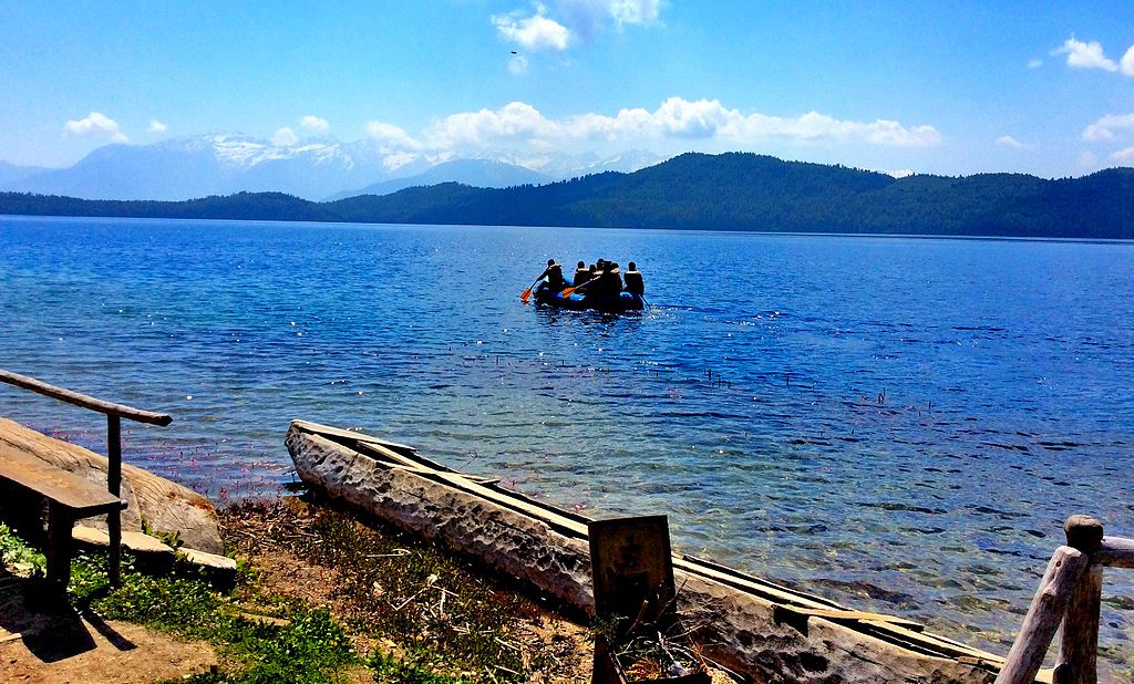 Boating on Rara Lake, Nepal